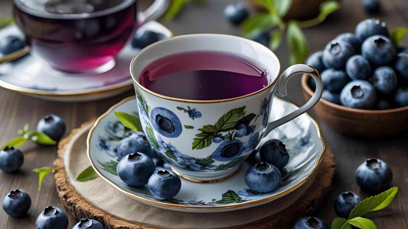 Blueberry Earl Grey Tea with freeze-dried blueberries and bergamot